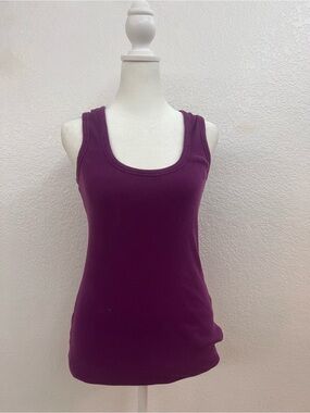 Active Basic Ribbed Tank Top – Purple – Size 1